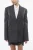 Gestreepte Tomboy Fit Blazer van een mix van maagdelijke wol in grijs