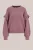 WE Fashion – Dames gebreide trui met ruches – Regular fit – Lichtpaars –