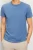 OLYMP Casual T-Shirt ronde hals rook blauw, Effen