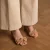 Manfield suède sandalettes beige