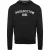 Aquascutum Heren-sweatshirt met gebogen logo (Zwart)