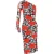 Diane Von Furstenberg midi-jurk met bloemenprint en ruches in veelkleurig nylon
