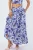 Floral Hoge Taille Midi A-Lijn Plissé Rok