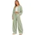 I Saw It First Fleece-bomberjack met doorlopende rits en relaxte pasvorm voor dames (Salie)