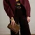 Manfield suède crossbody tas bruin