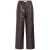 VILA imitatieleren straight leg coated broek – donkerpaars
