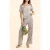 ICode Grey Pleated Trousers, Decorative Gold Stripes Gold