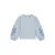 WE Fashion gestreepte gebloemde blousetop lichtblauw