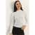 Halve Col Lange Mouw Katoenen Blouse