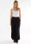 Zwarte wijde broek met paperbag taille