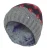 Heat Holders – Geribbelde zachte muts met pom-pom voor jongens – Pebble Melange / red / navy