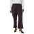 Zizzi Plus Size wide leg cropped pantalon – donkerbruin