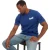 Levis Heren-T-shirt met logo, ronde hals en relaxte pasvorm (Donkerblauw)