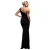 Asymmetrische Jurk met Contrast Pailletten Dames Goddiva Scuba
