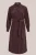 WE Fashion – Dames midi corduroy jurk met ceintuur – Curve – Regular fit – Aubergine –  Plus Size