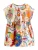 Next Jurk  lichtblauw / oranje / rood / wit