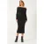 Strapless Geribbelde Midi Dress