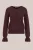 WE Fashion – Dames vest met structuur en glittergaren – Regular fit – Aubergine – Katoen –