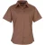 Premier Popeline blouse met korte mouwen / Gewoon werkoverhemd (Bruin)