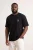 TRENDYOL MAN Heren Zwart Dierenprint Kort Oversized Grote maten T-shirts