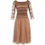 Self-Portrait geplooide off-shoulder midi-jurk met stippen in nude polyamide
