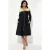 Kleurgeblocked Midi Jersey Jurk