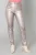 Yest slim regular waist coated broek zilver