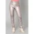 Yest slim regular waist coated broek zilver