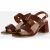 Linea Zeta Linea Zeta Sandalen Met Kak bruin Lak