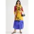 Abstracte Print Maxi Jurk met Knoopsluiting