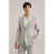 WE Fashion regular fit colbert met linnen en wol zand