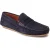 Base London Collins Leren Heren Navy Loafers
