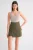 Belted Hoge Taille Wrap Front Shorts met Splitdetail