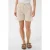 Saint Tropez high waist regular fit casual gestreepte short – beige