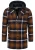 INDICODE JEANS Tussenjas ‘ Apostolos ‘  blauw / bruin / grijs