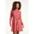 Smashed Lemon Stretchstof lippenprint jurk in rood en roze |