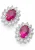 Smart Jewel Oorbellen  pink / zilver / wit