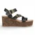 Blowfish Malibu Dames Zwarte Wig Strapppy Espadrille Hielsandalen – Ali