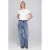 Accentil wide leg jeans met strass-steentjes – medium blue denim