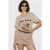 Oversized V-hals Gedrukt T-shirt