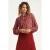 Smashed Lemon 25707 bordeaux en babyroze geometrische geprint blouse |