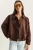 Oversized Faux Suède Jacket