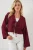 Viscose Blend V-Hals Lange Mouw Kimono met Binding Detail