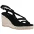 Hush Puppies Jenny Espadrille Wedge Suède Dames Zwarte Wedges