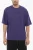 Katoenen T-shirt met ronde hals en geborduurd logo in violet