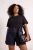 Trendyol Curve Dames Zwart Effen Kort Getailleerd Grote maten Blouses
