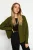 TRENDYOLMİLLA Dames Kaki Effen Lang Oversized Vesten