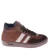 Hip leren sneakers cognac
