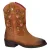 Nelson Kids western leren laarzen met borduursels – cognac
