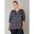 YEST CURVE Valery Essential Tops  Dark Navy/Multi Colo
